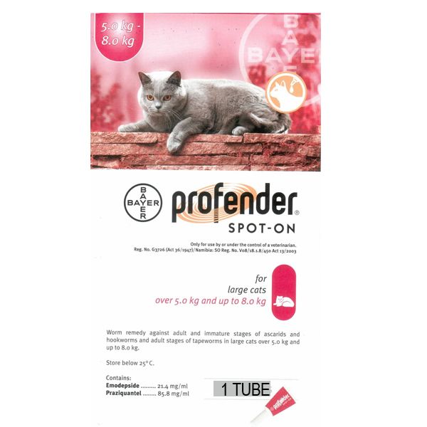 Profender Spot On For Large Cats Over 5kg And Up To 8kg