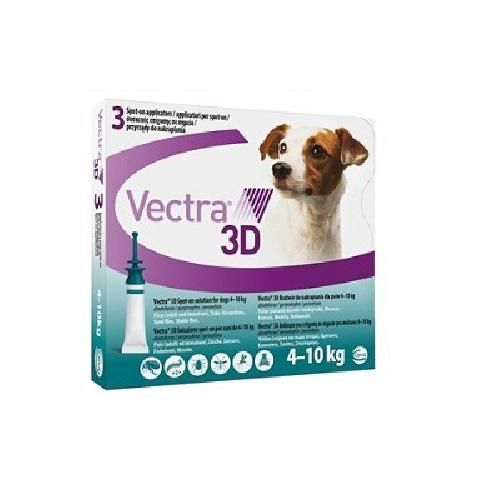法国诗华vectra 3d 小型犬用体外驱虫滴剂体重4 10公斤3支装vectra 3d Small Dog 4 10kg 3pk