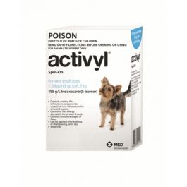 Activyl Spot on 100mg For Very Small Dogs 1.5 6.5 kg 4 14 lbs